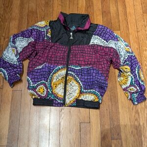 Casual Isle Black and Purple Jacket Funky 90s Y2K